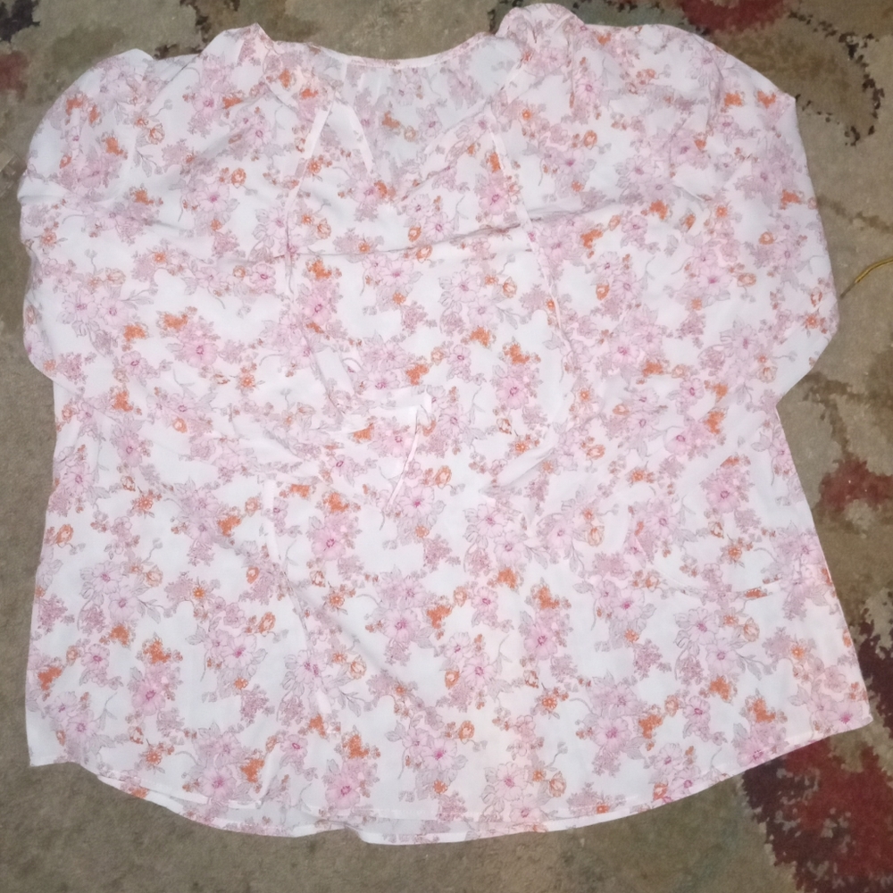 Boho Womens Floral Shirt Sz 2xl